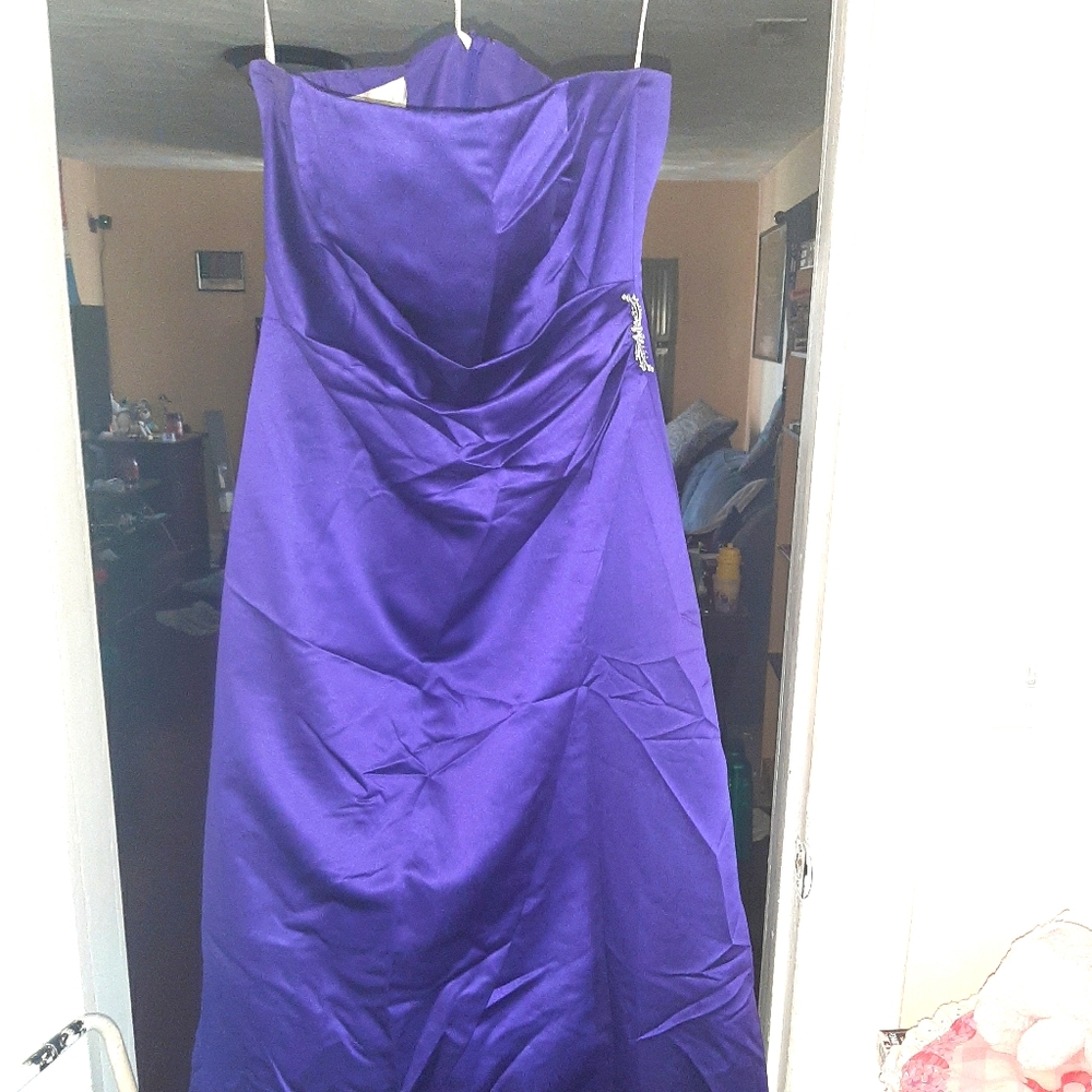 David's Bridal Strapless gown